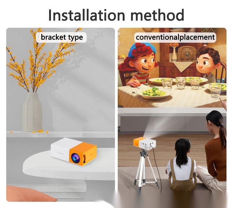 Projection Mini Portable YG300 Small Yellow Machine HD Home Recommended Projector_voghion.com