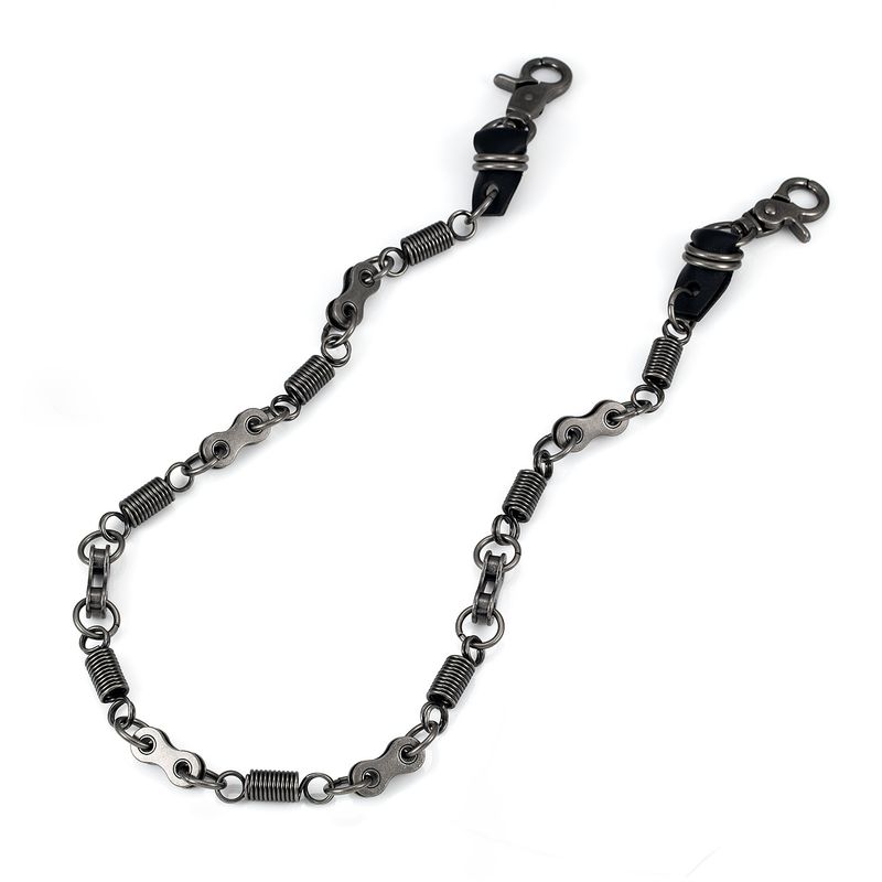 Dark Style Motorcycle Spring Trendy Pants Non-mainstream Street Dance Jeans Chain Hip-hop Accessories_voghion.com