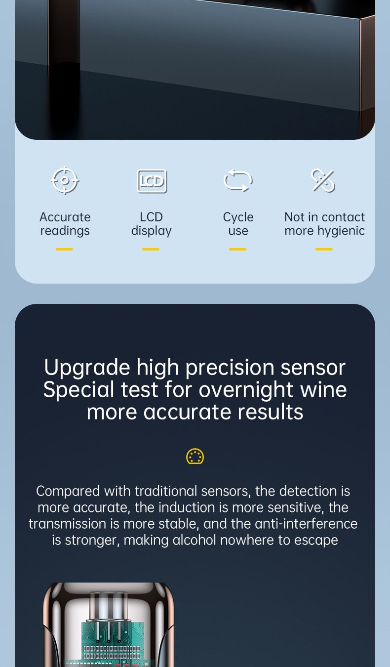 High-Precision Drunk Driving Detector Hot-Selling Breath Alcohol Tester_voghion.com