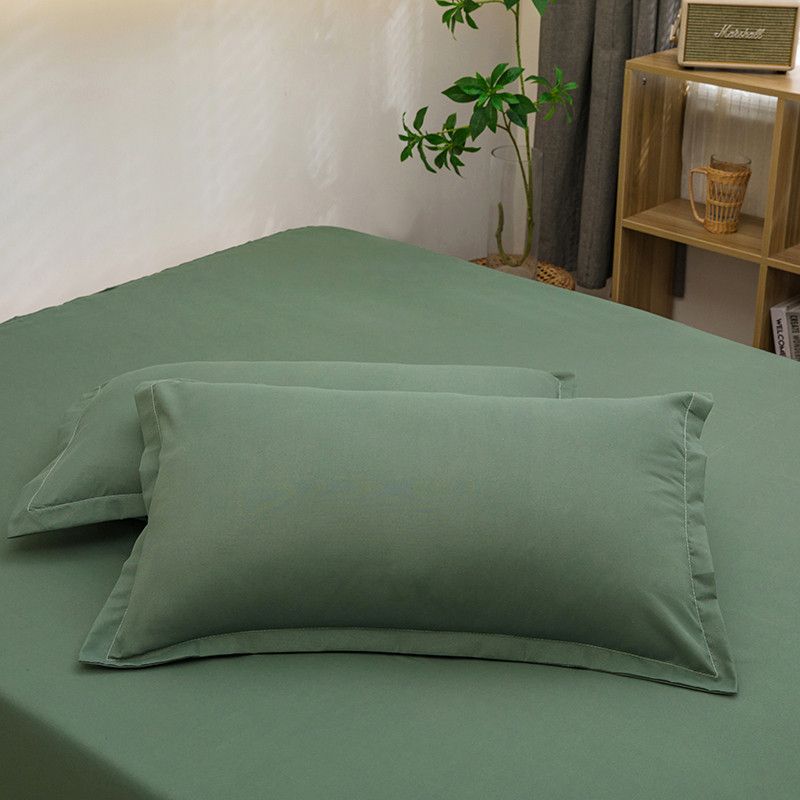 Pillowcase 48×74cm Solid Color Comfortable Skin Friendly Washed Cotton Pillowcase Envelope Pillow Adult Single Pillowcase Pillow Core Cover_voghion.com