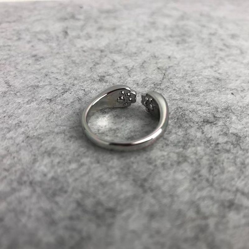 Anello da donna con stampa a forma di artiglio di gatto, in argento, in saldo_voghion.com