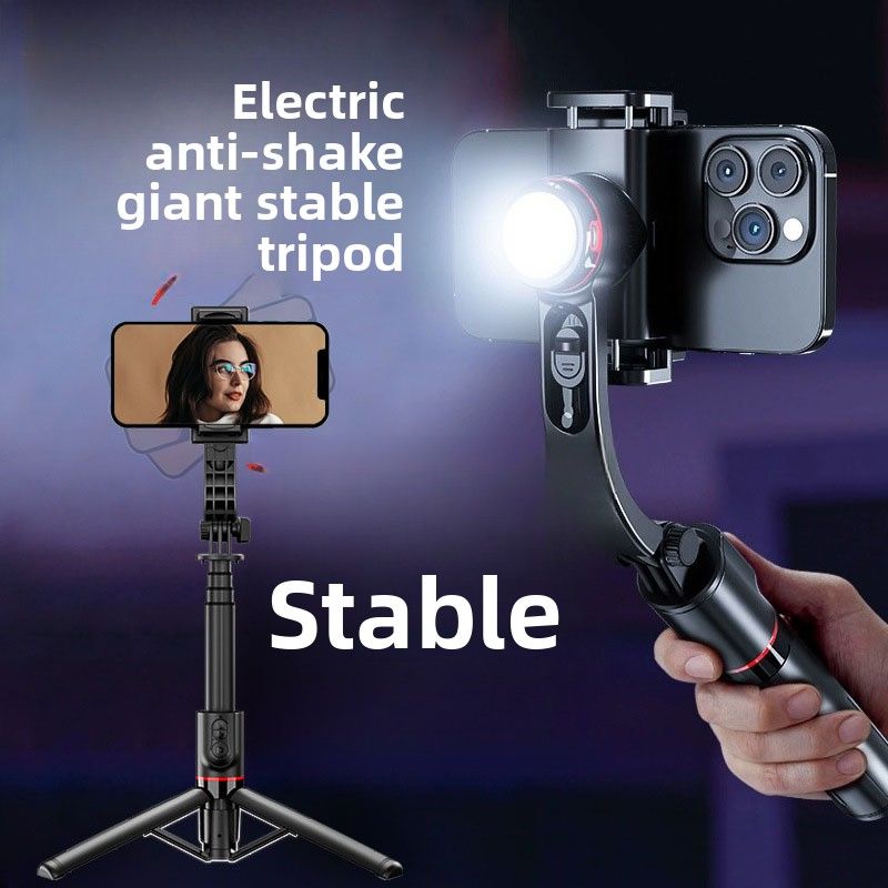 Kardanstabilisator für Mobiltelefone, Selfie-Stick, Anti-Shake, einziehbares Desktop-Stativ, aktive Live-Stream-Halterung, Lazy._voghion.com
