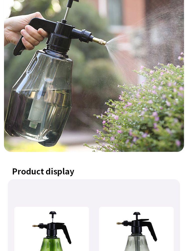 Botella rociadora de presión de plástico premium de 1 pieza: potente tecnología de presión de aire, boquilla ajustable, rociador de niebla de alta presión para_voghion.com