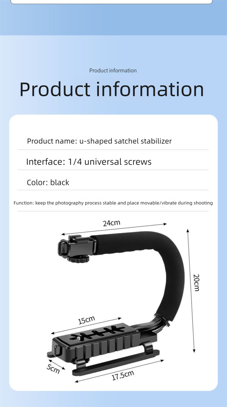 U-Shaped Phone Gimbal Handheld Stabilizer Shooting Follow-Shot Artifact Camera Motion Control Vlog Stand_voghion.com