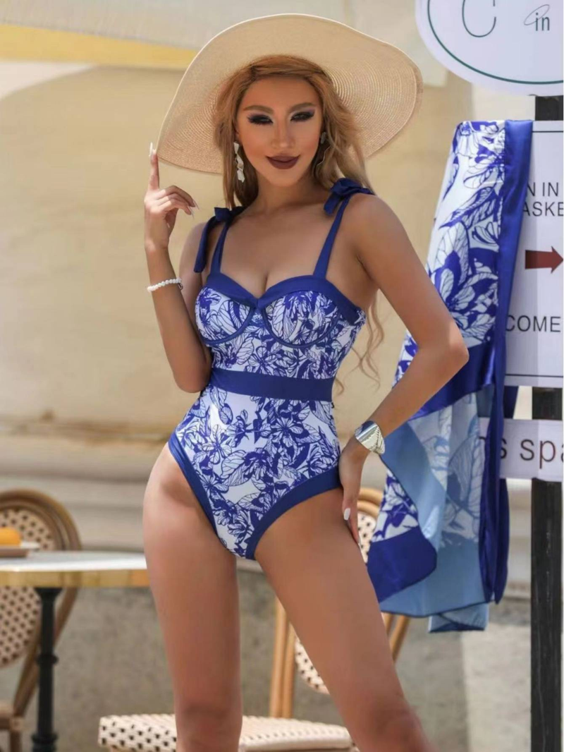 Maillot de bain une pièce conservateur européen et américain, jupe en mousseline de soie, deux pièces décontractées couvrant le ventre, maillot de bain pour femme_voghion.com