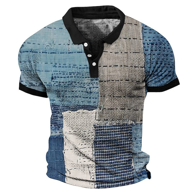 Polo da uomo con bottoni colorblock_voghion.com