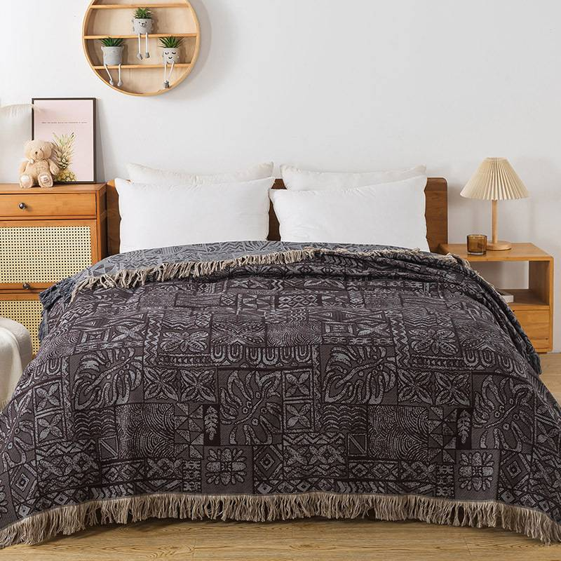 Blankets Tassel Pure Cotton Gauze Summer Cool Quilt Nap Blanket_voghion.com