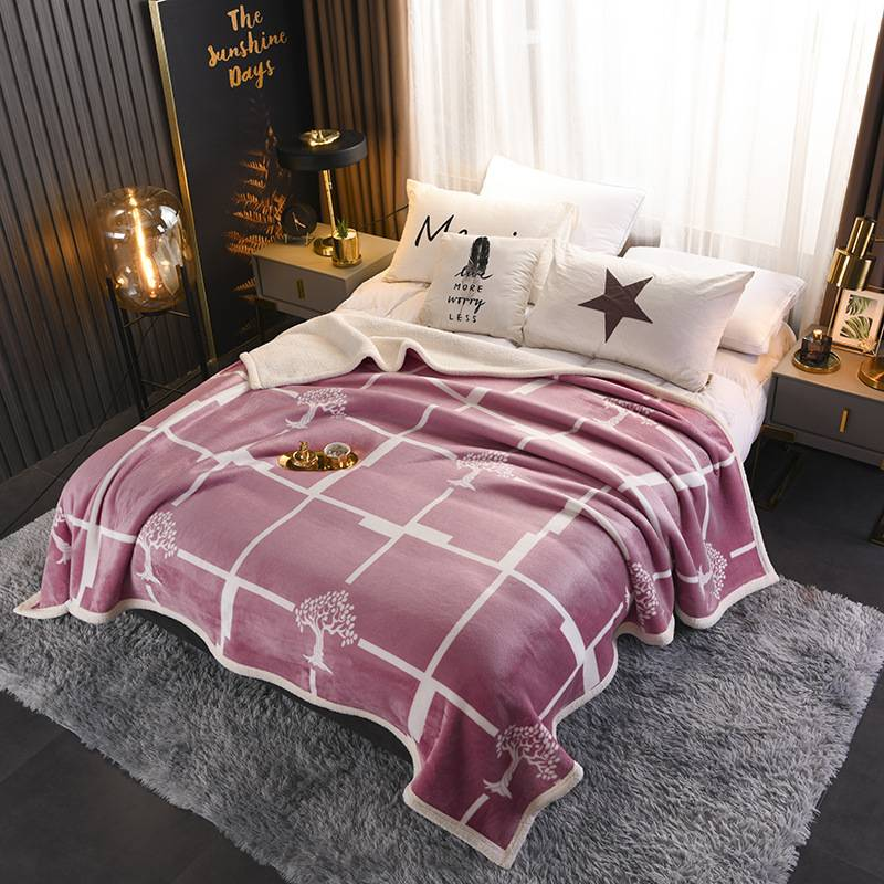 Plüsch-Fleecedecke für Kinder aus Lammfell – ultraweiche doppellagige Sherpa- und Korallenfleecedecke_voghion.com