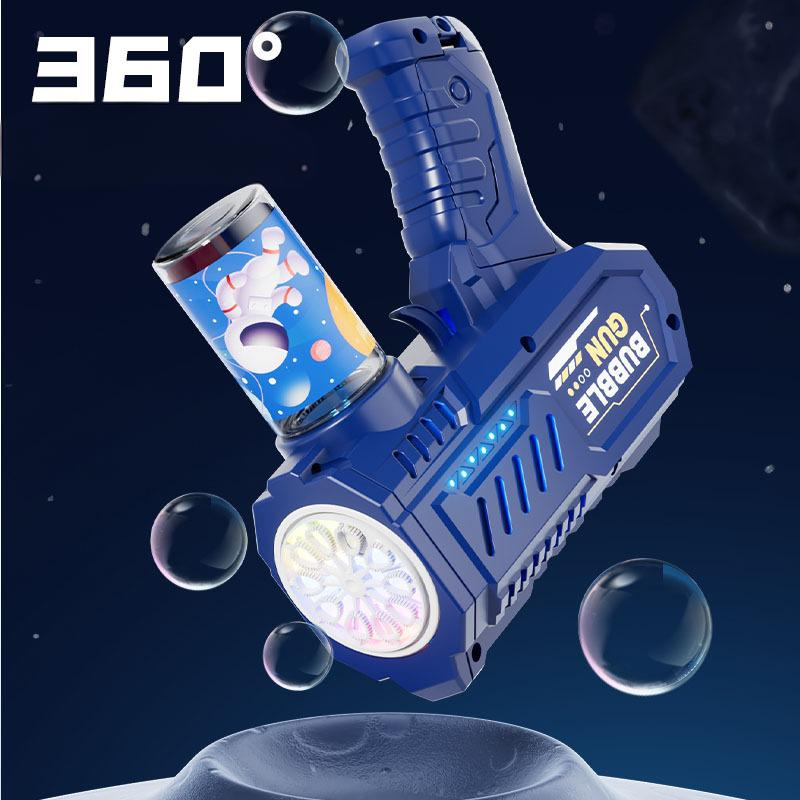 Pistolet à bulles Gatling à LED - Souffleur de bulles automatique avec effets lumineux Machine à bulles portative pour enfants Fête en plein air et jouet de parc_voghion.com