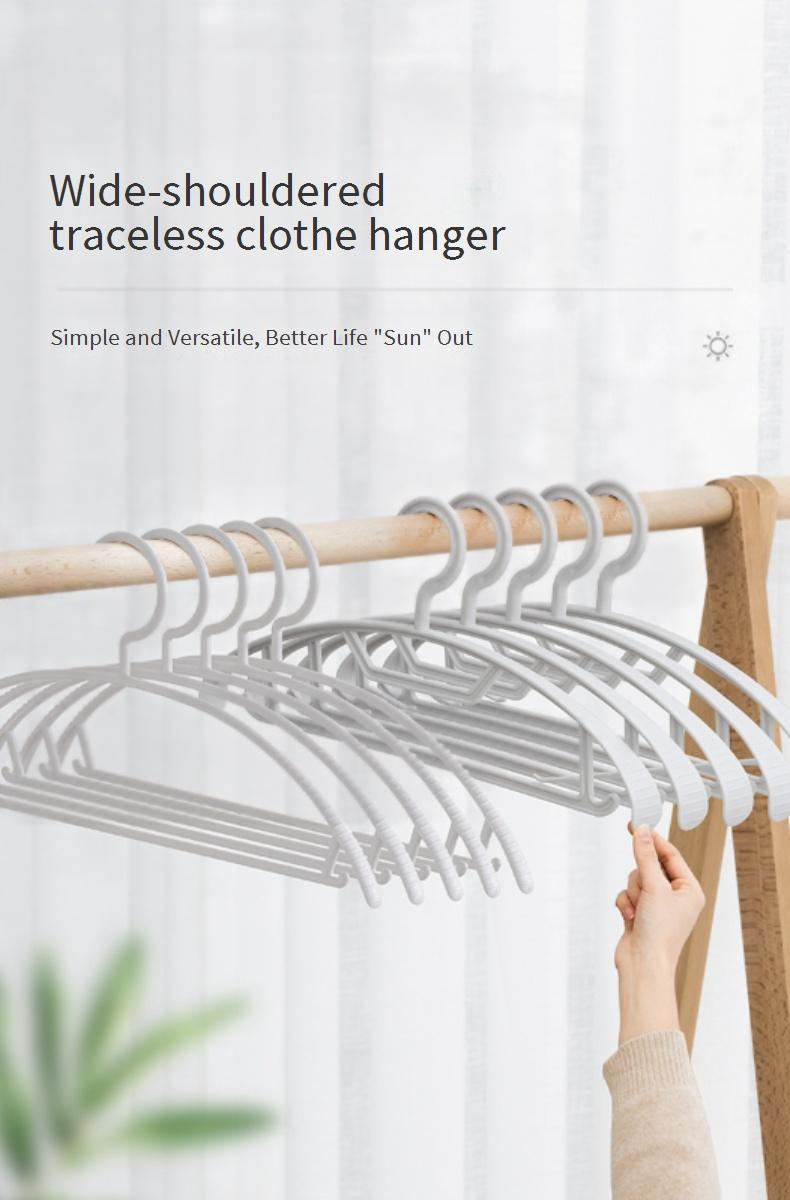 Cintre antidérapant à larges épaules - Sans plis et antidérapant - Plastique épais pour vêtements lourds (durable et peu encombrant)_voghion.com