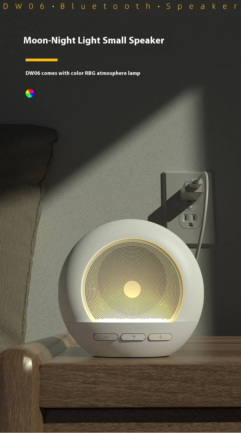 Nachtlampje Bluetooth-luidspreker - Mini-basluidspreker met hifi-geluid, woondecoratie en cadeau-idee_voghion.com