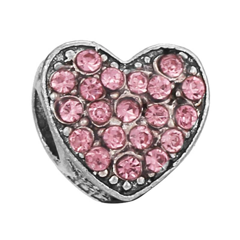 Ciondolo a forma di chiave con diamante rosa, in lega di diamanti, con piede, perline di lusso, componenti e accessori per gioielli fai da te_voghion.com