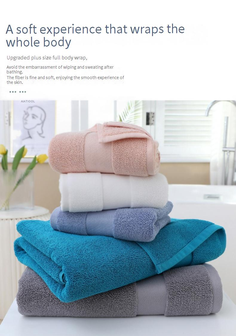 Serviette de bain en pur coton 650 g, sans peluches, serviette de bain pour adulte, grande taille, 160 x 80 cm, serviette de bain pour hôtel, entièrement en coton, douce et absorbante_voghion.com