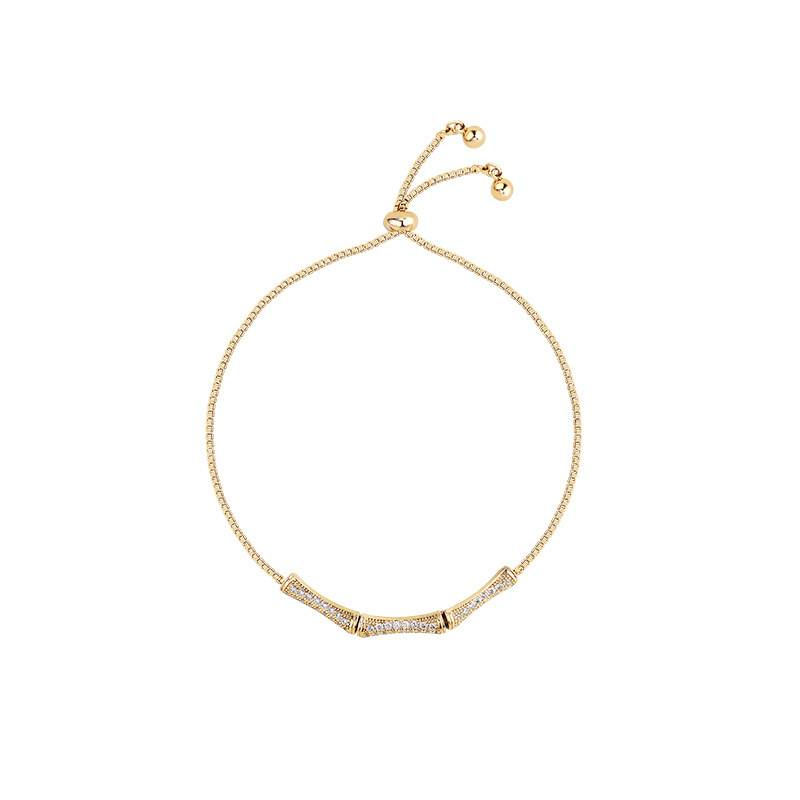 Bettelarmband Bambus eingelegtes Zirkoniumarmband MOXI Kalt Volldiamant Knochen Verstellbarer Handschmuck Einfache Atmosphäre Schritt für Schritt Förderung Weiblich_voghion.com