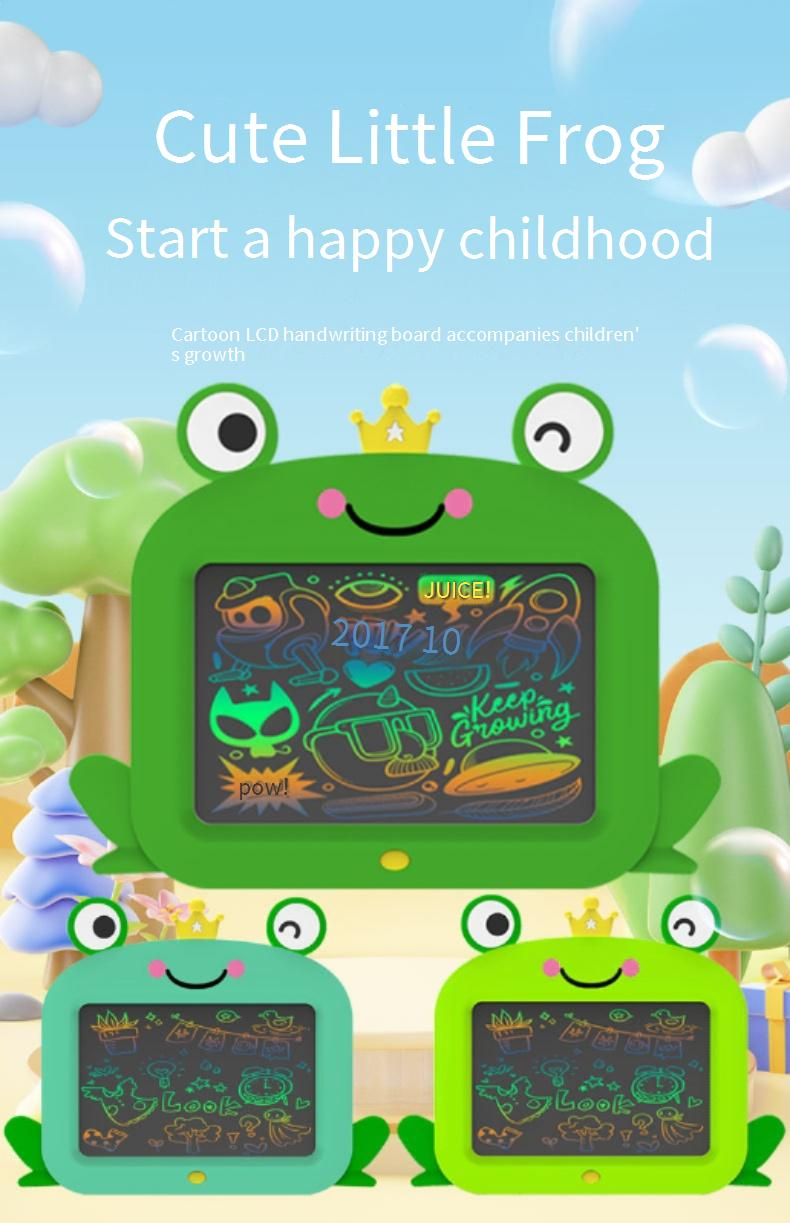 12 Inch LCD Writing Tablet For Kids - Erasable Drawing Board With Cartoon Frog Design, Lightweight & Portable Doodle Board For Children_voghion.com