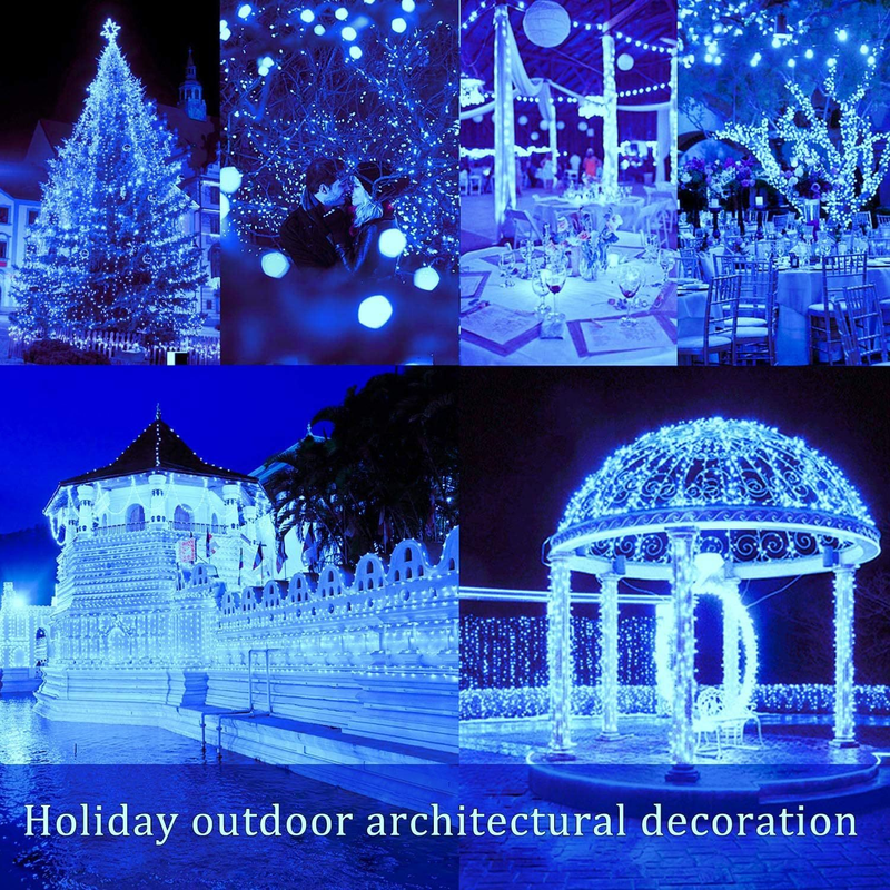 Cordão de Luzes LED Solares - 8 Modos, IP65 à Prova D'água, Controle Remoto, Branco Quente/Branco/Mudança de Cor para Natal, Jardim, Pátio (Fio de Cobre)_voghion.com