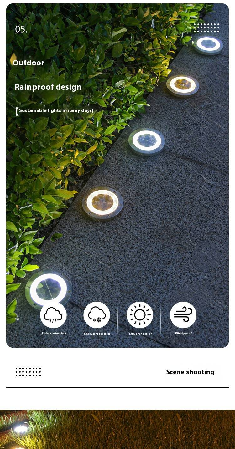 Luci solari da terra per esterni, da giardino ..._voghion.com