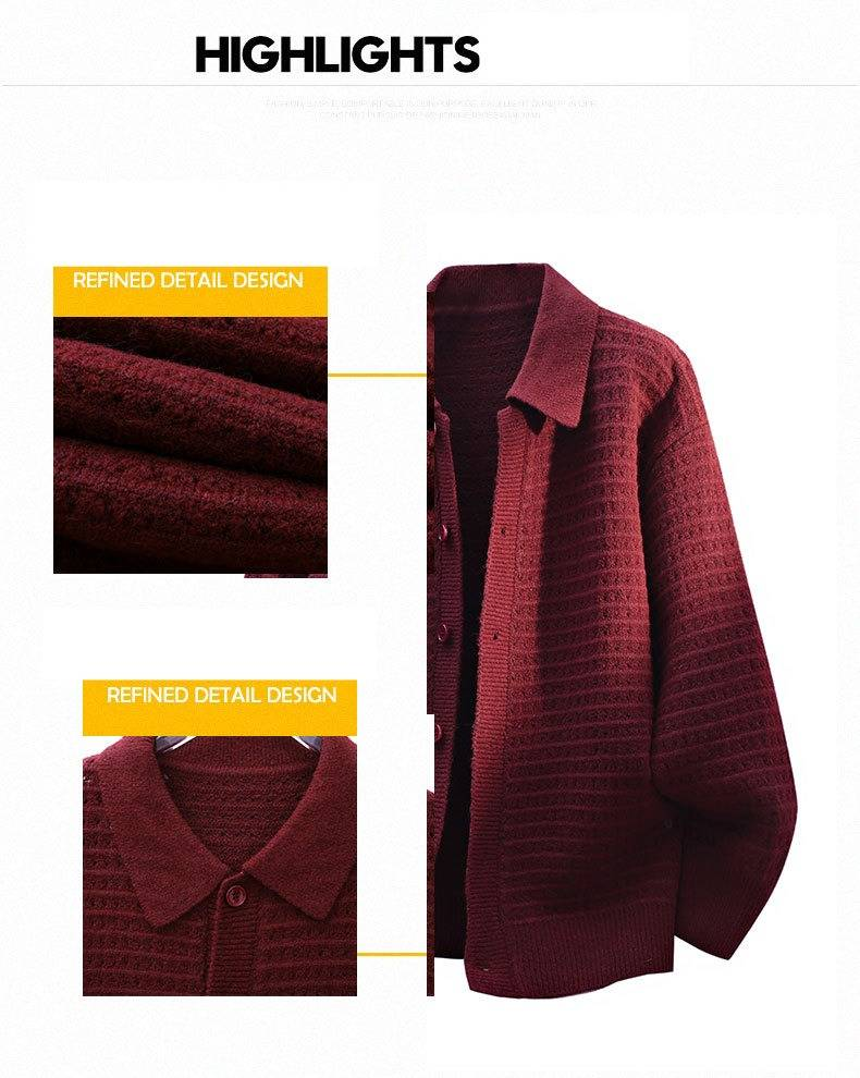 Men's Casual Knit Sweater Oversized Fit Round Neck Long Sleeve Pullover Soft Breathable For Autumn Winter_voghion.com