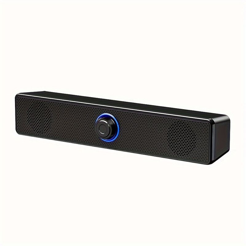 USB Powered Wired Desktop Speaker With 3.5mm Plug And Volume Control, Stereo Audio Output, Suitable For Computers And Laptops_voghion.com