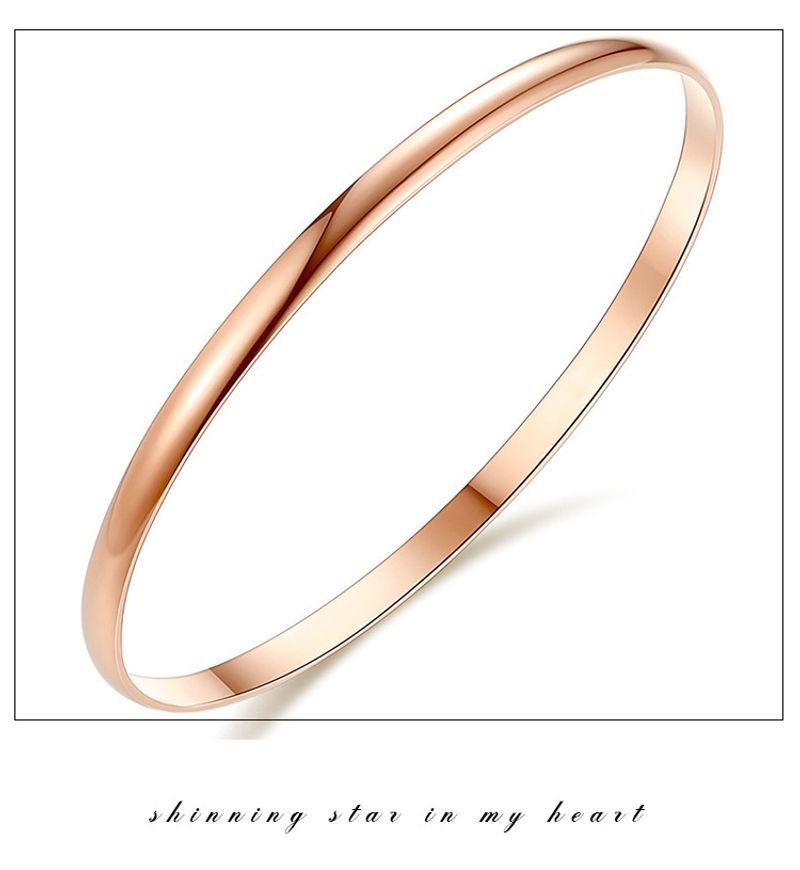 Moderna i jednostavna sjajna narukvica od nehrđajućeg čelika, tanke okrugle narukvice za žene/djevojčice, koje se mogu slagati jedna na drugu_voghion.com