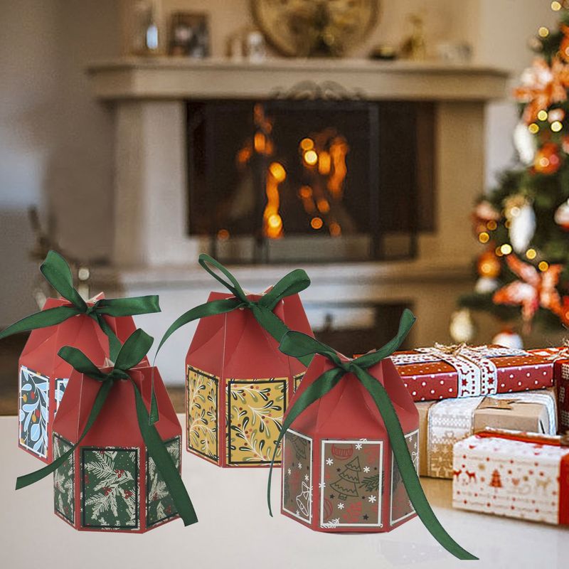 20 Pcs Christmas Candy Boxes With Ribbon Colorful Goodies Treat Box Snowflake Christmas Tree Cases For Xmas Gift Wrapping Holiday Party Supplies_voghion.com