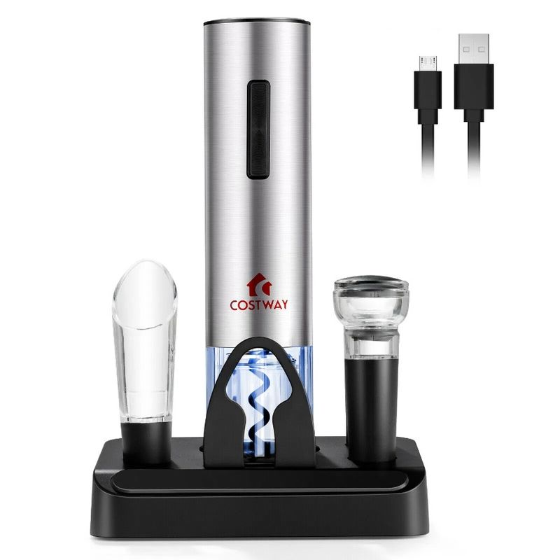 Foil Set Electric Cutter Bottle Opener Wine 6-in-1 With_voghion.com