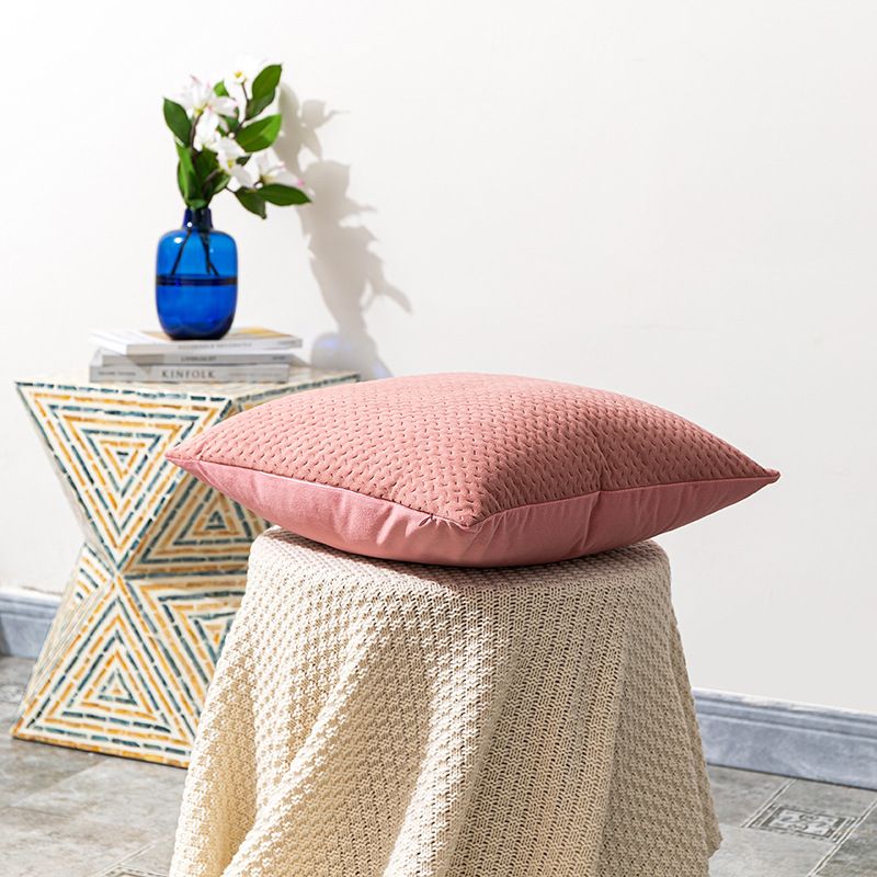 Nuovo cuscino per divano in velluto olandese semplice nordico tridimensionale con texture geometrica in rilievo_voghion.com