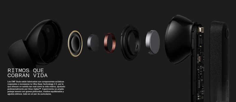 Buds Global Version CMF By Nothing Draadloze Oordopjes, 42 DB ANC, Tot 8 uur ononderbroken muziek luisteren, 35,5 uur totaal_voghion.com