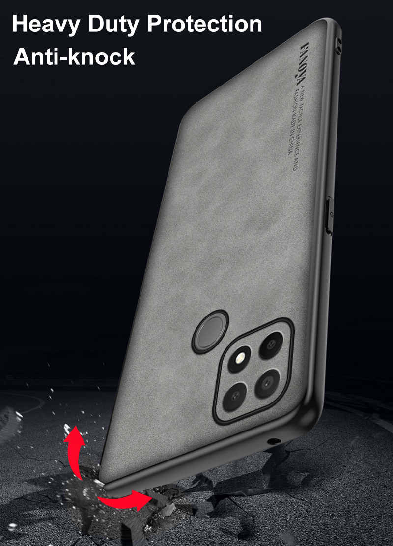 Voor OPPO A15S Coque Luxe PU Leather Case Voor OPPO A15 A15S Achterkant Matte Siliconen Schokbestendig Volledige Bescherming telefoon_voghion.com
