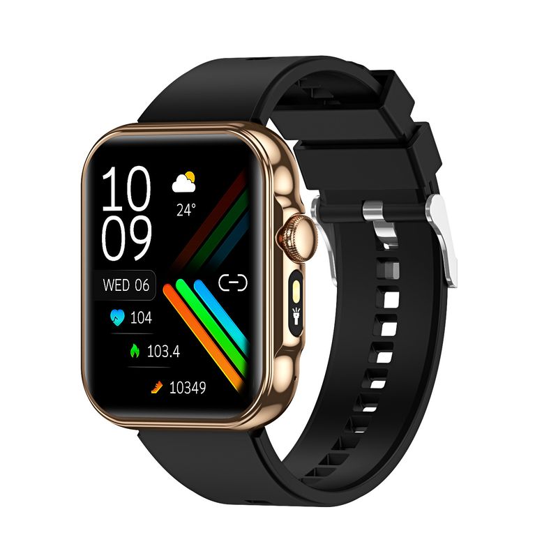 Men Women Bluetooth Call Smart Watch 2.02" AMOLED Screen Fitness Tracker Heart Rate Sleep Blood Oxygen Monitor With LED Flashlight_voghion.com