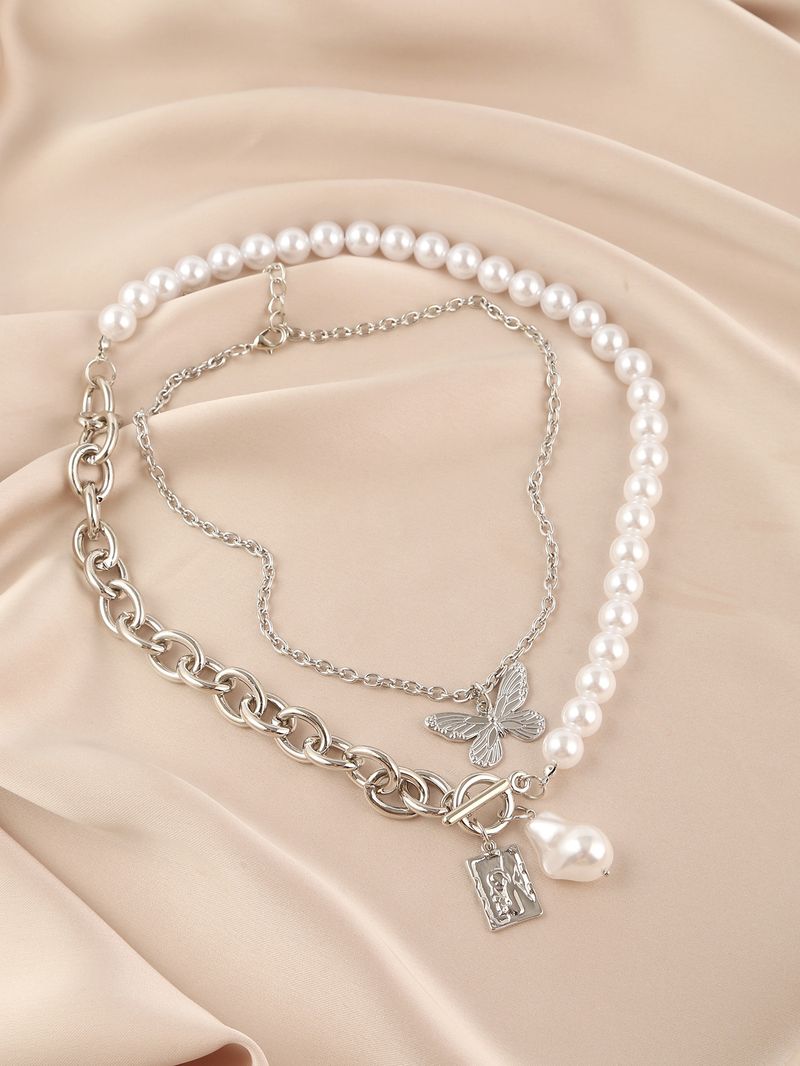 Multi schicht unregelmäßigen perlenkette, speziell geformte retro Barock perlenkette schmuck high-end_voghion.com