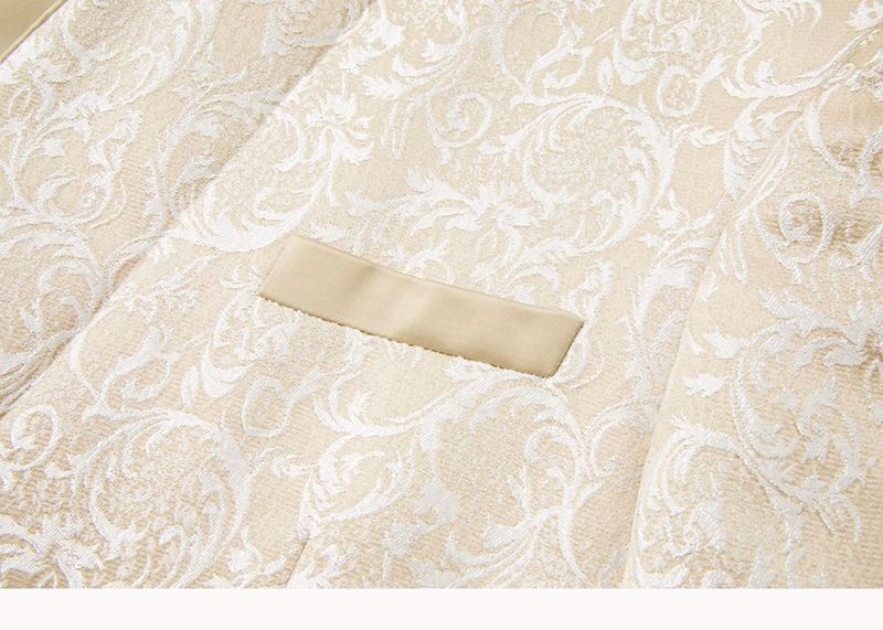 Vīriešu apģērbs Jauns vīriešu uzvalks Trīsdaļīgs uzvalks Korejas stilā Moderns Modes Krāsu Saskaņošana Apdrukāts Uzvalks Kleita_voghion.com