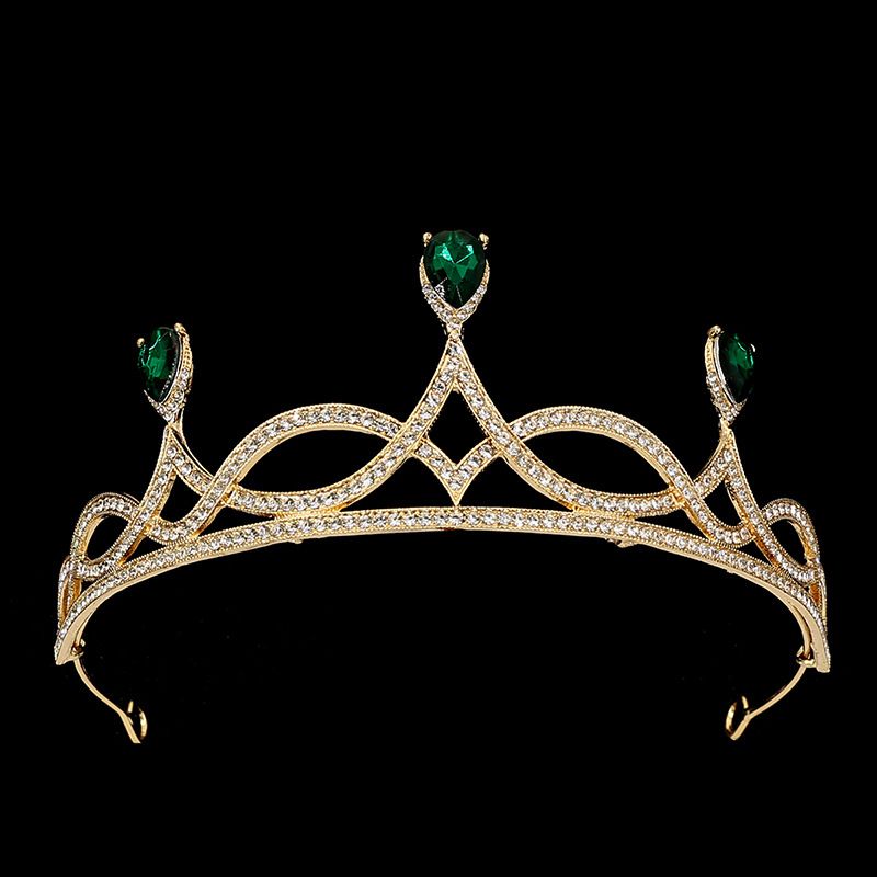Cross-border hot selling bridal headwear rhinestone alloy headband headdress wedding dress accessories makeup dress hair accessories birthday crown_voghion.com