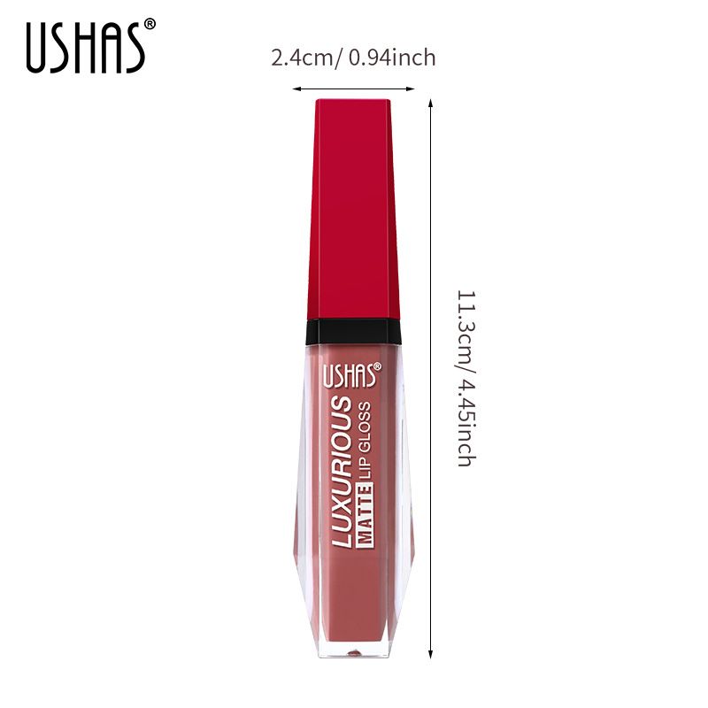 Smalto per labbra rosso liquido a colori USHAS6 per donna_voghion.com
