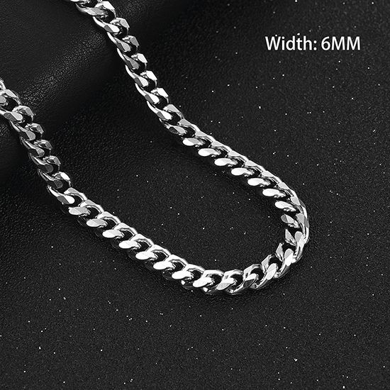 2025 Nieuwe aankomsten Roestvrijstalen kettingschakel Cubaanse stoeprandketting op nekkraag voor mannen Vrouwen Choker Punk Rock Boy Sieraden Accessoires DIY_voghion.com