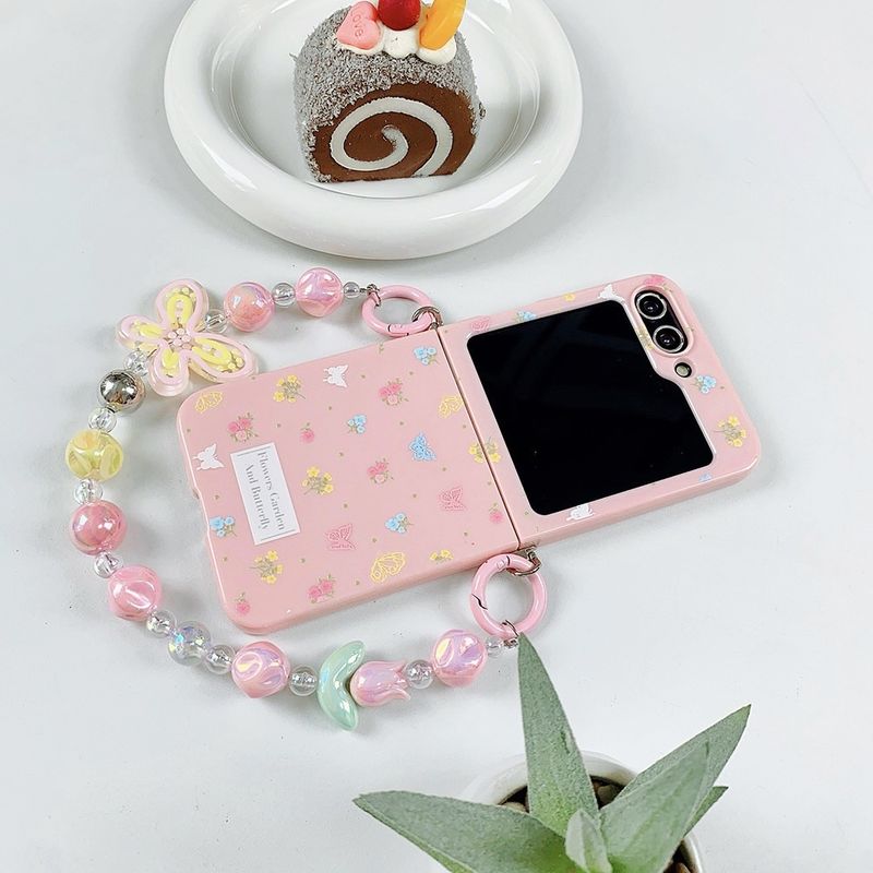 50704555550<=3 Coque de téléphone empilable style coréen, étiquette anglaise papillon, compatible avec Z Flip 3/4/5 générations, 40 % de réduction_voghion.com