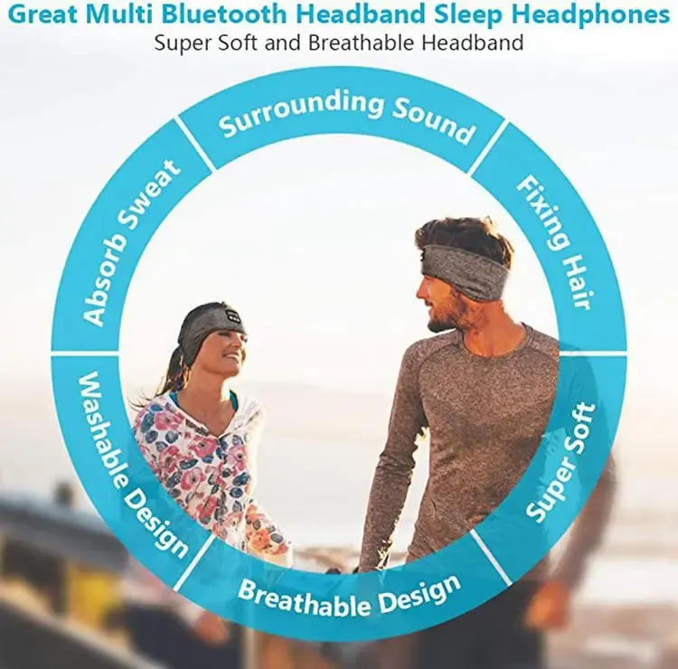Sleep Bluetooth Sleeping Headphones Headband Thin Soft Elastic Comfortable Wireless Music Headset Eye Mask For Side_voghion.com