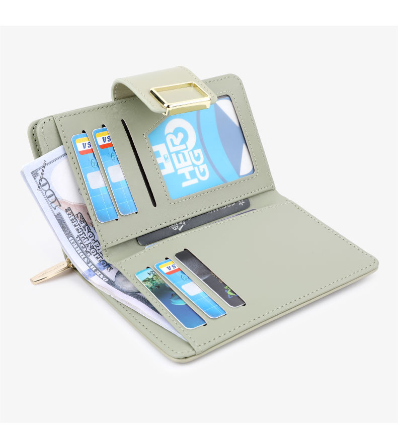 Multi-functional Wallet Solid Color Pu Women's Purse Short Hand Purse Purse_voghion.com