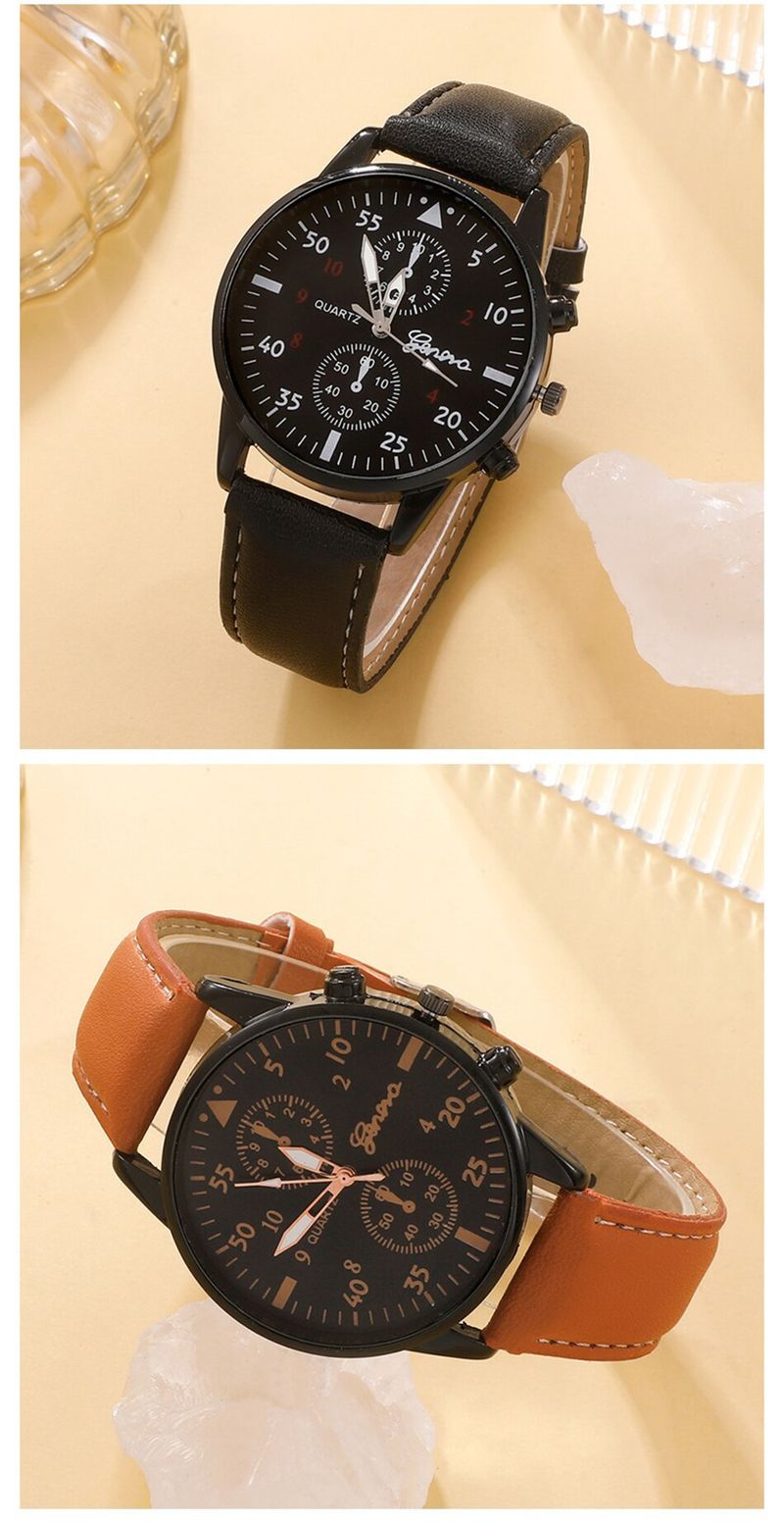 Men's Watches Quartz Watch Trendy Timekeeper Waterproof Business Non Mechanical Examination Punctual Silent Three Hand Men's Watch_voghion.com