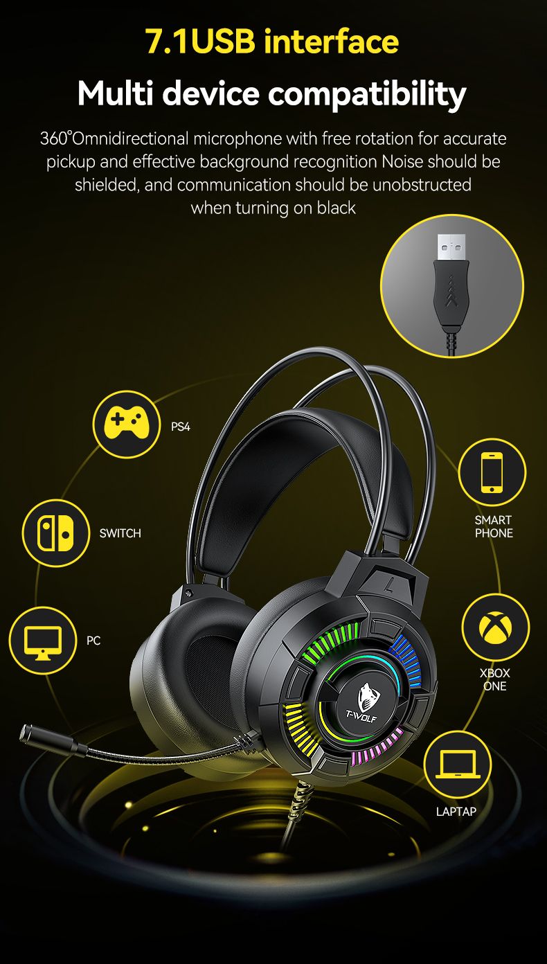 Gaming Headset Bass Stereo Over-head Earphone Pc Laptop Microphone Wired Headset Earphone And Headphone For Computer_voghion.com
