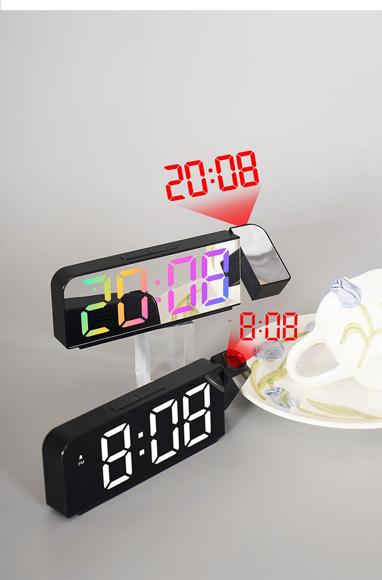Nuova semplice sveglia digitale elettronica con display a LED con caratteri grandi e temperatura 8013_voghion.com