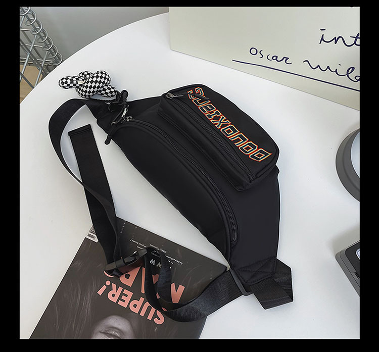 Nuovo marsupio da uomo versione coreana borsa a tracolla casual in nylon a tracolla borsa per il petto sportiva all'aria aperta di grande capacità_voghion.com
