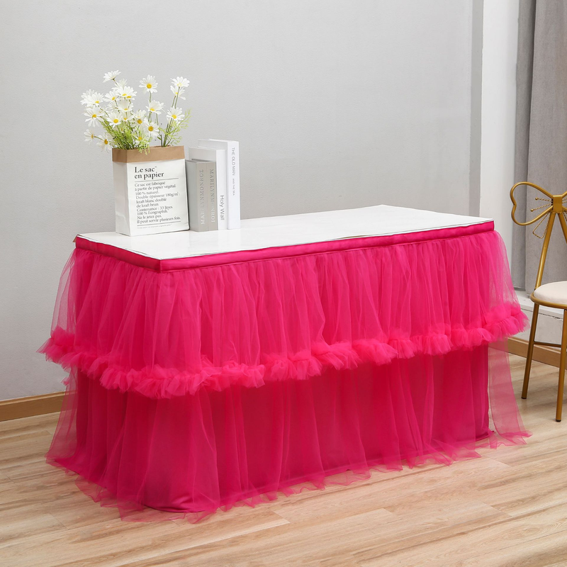 Halloween Weihnachten Tutu Kleid Tischkleid Hochzeit Urlaub Geburtstag Party Unregelmäßige Spitze Dessert Tisch Wrap Mesh_voghion.com