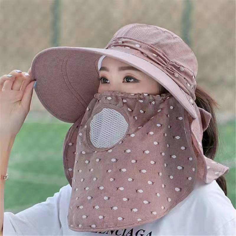 Cappello estivo da donna per il sole Protezione solare a tesa larga per il collo UV Cappelli a secchiello da spiaggia solare Cappelli pieghevoli da viaggio a coda di cavallo Panama Donna_voghion.com