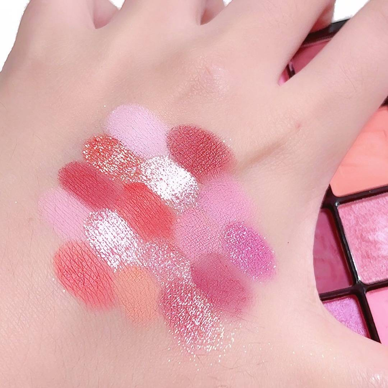 Paleta de sombras de ojos multicolores deslumbrantes para principiantes con 6 colores de sombras de ojos mate perladas_voghion.com