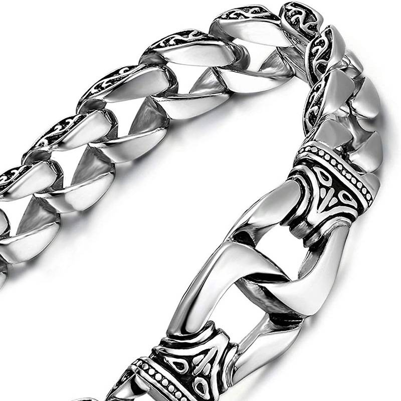 Retro Totem Cuban Bracelet Creative Men's Hip Hop Keel Bracelet_voghion.com