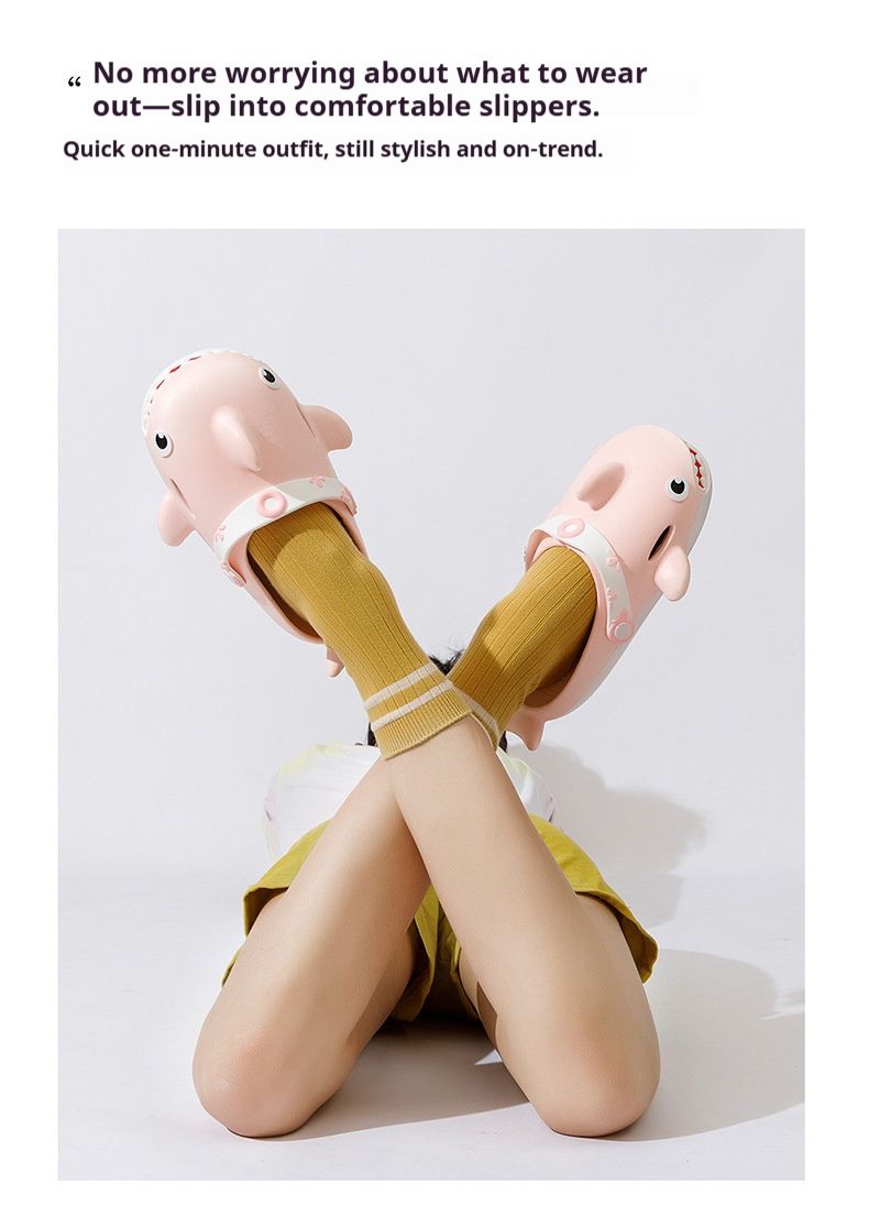 Ciabatte a forma di squalo - Ciabatte unisex traspiranti con suola antiscivolo in PVC (leggere, 10 colori, taglie dalla 26 alla 45 per bambini e adulti)_voghion.com