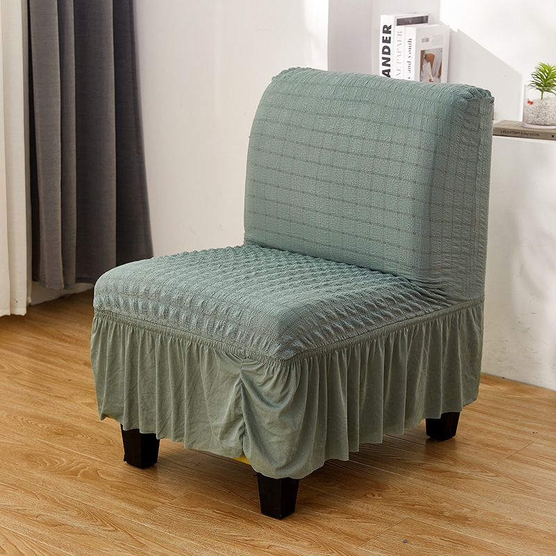 Stretchable Polyester Chair Cover With Bubble Skirt Design - Thickened Elastic Dining Chair Slipcover For Home, Hotel, Cafe_voghion.com