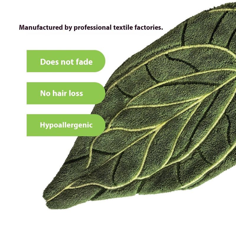 Coral Fleaf Hanging Hand Towels – Ultra Soft, Quick-Dry, Lint-Free For Kitchen & Bathroom (Set Of 1/2, Large Leaf Design, 26x14cm)_voghion.com