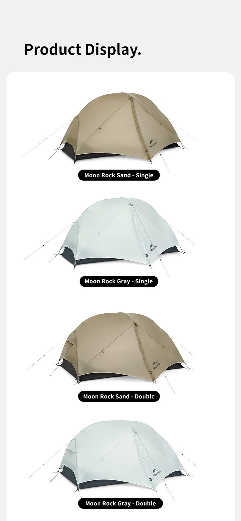 Tenda Mongar UL 2 per 2 persone, tenda da campeggio ultraleggera 20D, tenda da viaggio impermeabile, tenda da campeggio per escursionismo e sopravvivenza all'aperto_voghion.com